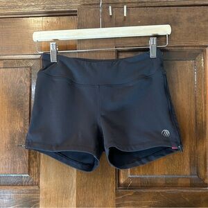 MPG Women’s Black Athletic Shorts XS Red Lining Zipper Side Running Training